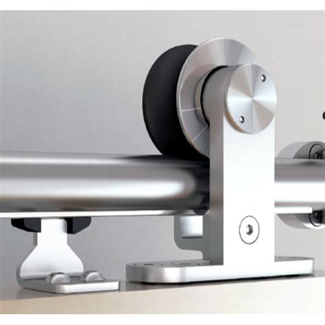 Barn door kit with soft close. Barn Door Hardware Kit with Soft-Close, Round Rail, Top ...