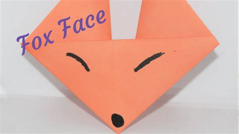 How to make a funny fox face | Easy origami paper fox face ...