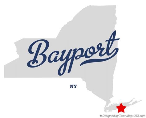 Map Of Bayport Ny New York