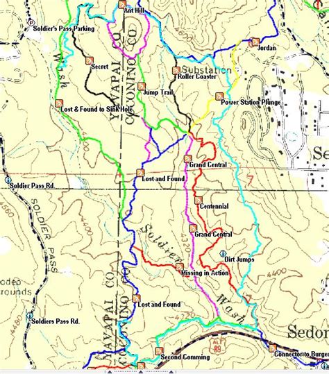 Hiking Trails Sedona Az Map Adventure Outdoor