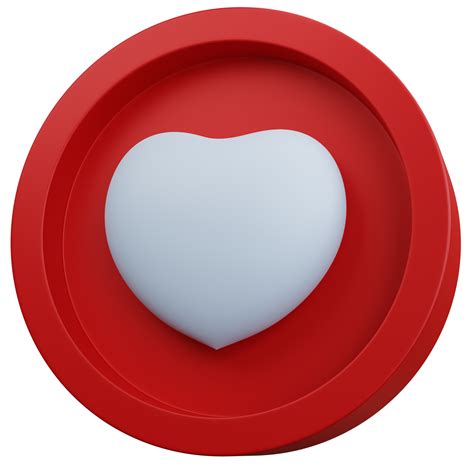 3d Rendering Red Heart Icon Isolated 10834885 Png