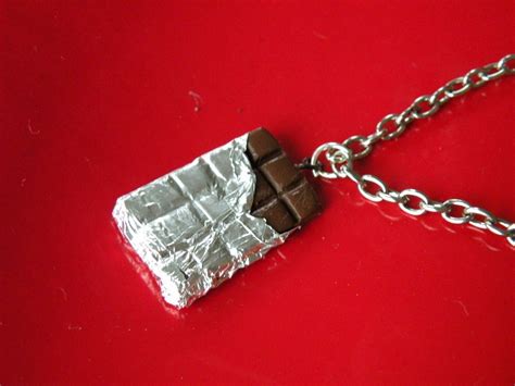 Chocolate Bar Necklace · Extract From Tasty Trinkets Polymer Clay Food