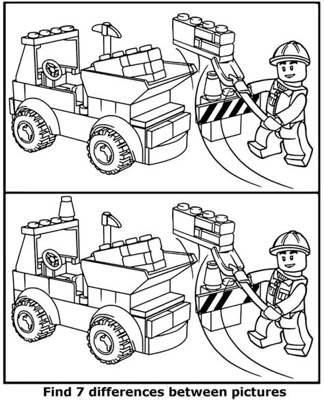 Easy To Find 7 Differences Coloring Page Free Printable Coloring