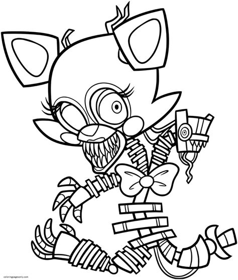 Five Nights At Freddys Mangle Coloring Page Free Printable Coloring