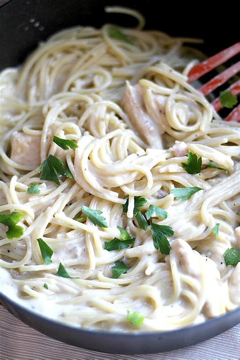 (cook time may be a little longer in this recipe than when the pasta is boiled in. Creamy Chicken Pasta - TGIF - This Grandma is Fun