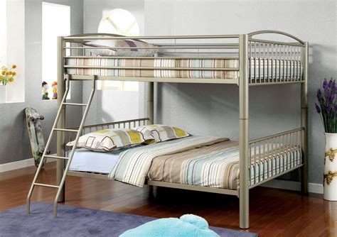 Lovia Full Over Full Metal Bunk Bed From Furniture Of America Cm