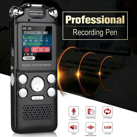 16GB Digital Voice Recorder Voice Activated Recorder with Playback ...