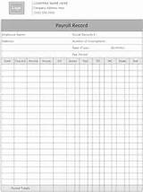 Photos of Employee Payroll Record Template