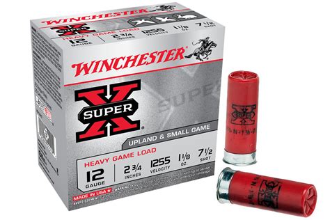 shop winchester 12 ga 2 3 4 in 1 1 8 oz 7 5 super x 25 box for sale online ammunition store