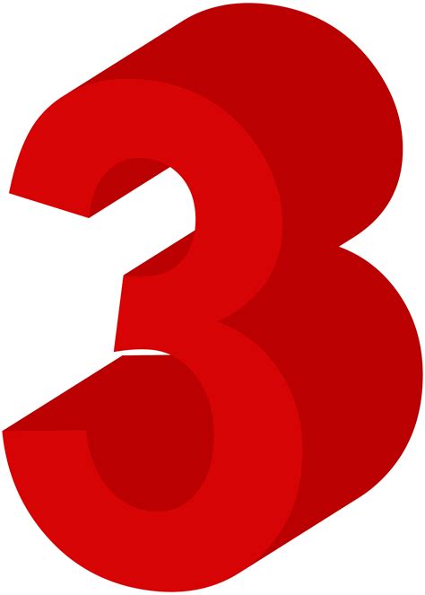 Number Three Red Png Clip Art Image Gallery Yopriceville High