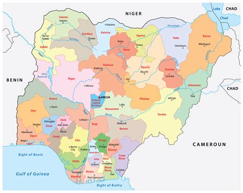 Map Of Nigeria With States World Map