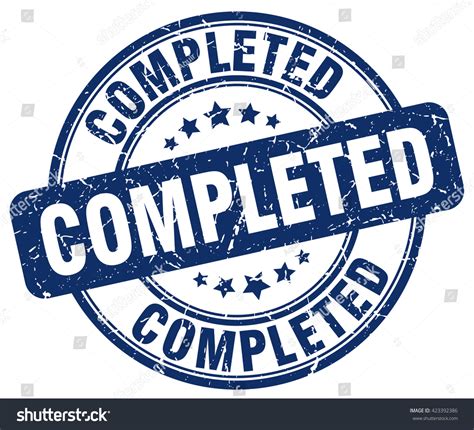 Completed. Stamp Stock Vector 423392386 : Shutterstock