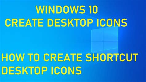 Create Icons On Desktop In Windows 10 How To Create Icon On Windows 10