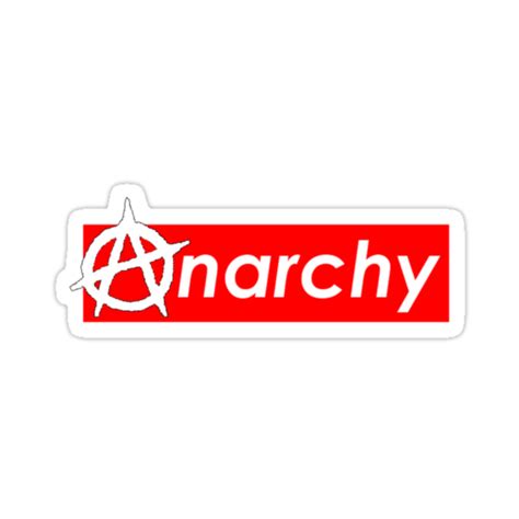Supreme Anarchy Box Logo Stickers By Duncanozco Redbubble