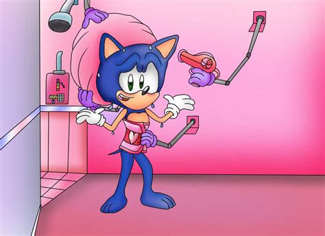 just finished in the shower by classicsonicsatam on deviantart