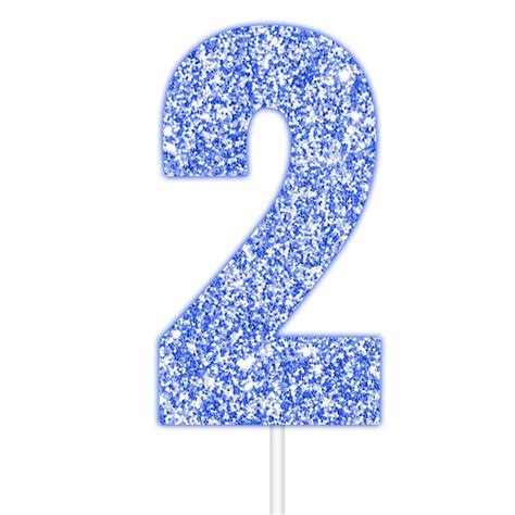 Blue Glitter Numbers Cake Toppers The French Kitchen Castle Hill