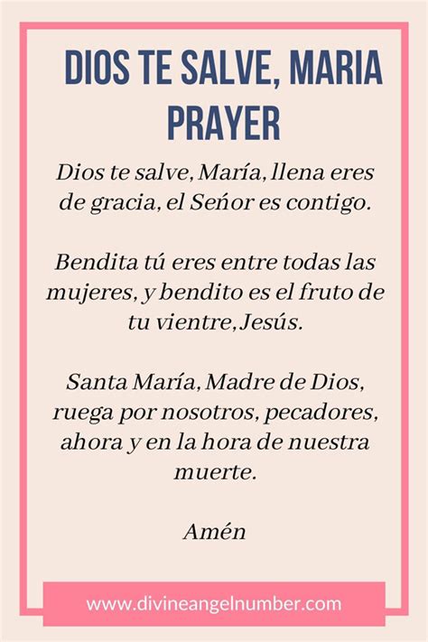 Dios Te Salve Maria Prayer Miraculous And Powerful 2023