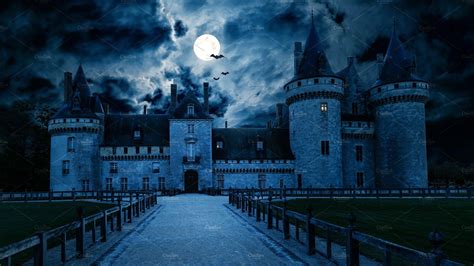Haunted Gothic Castle At Night Spooky House Castle Gothic Castle