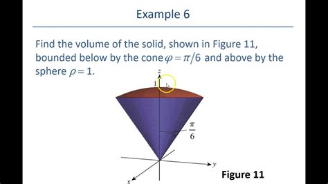 Finding A Volume With Spherical Coordinates Youtube