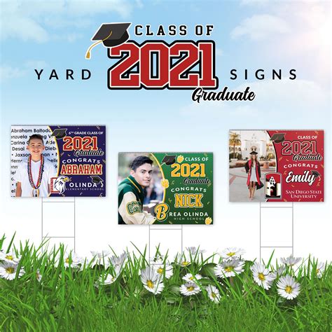 High School College Grad Class Of 2021 Graduation 24x18 Double Sided