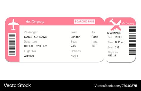 Premium Vector Airline Boarding Pass Ticket Template Vrogue Co