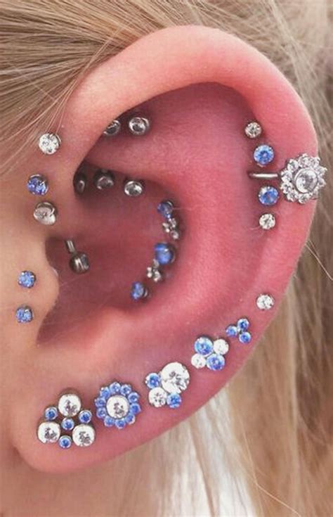 Cute Multiple Ear Piercing Ideas Cartilage Triple Forward Helix Conch