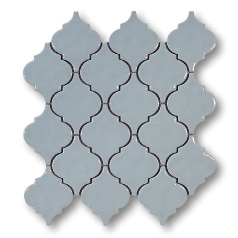 Ceramic Arabesque Mosaic Tiles Light Blue Rocky Point Tile Online