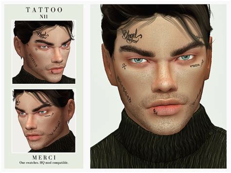 Mercis Tattoo N11 Sweet Sims 4 Finds