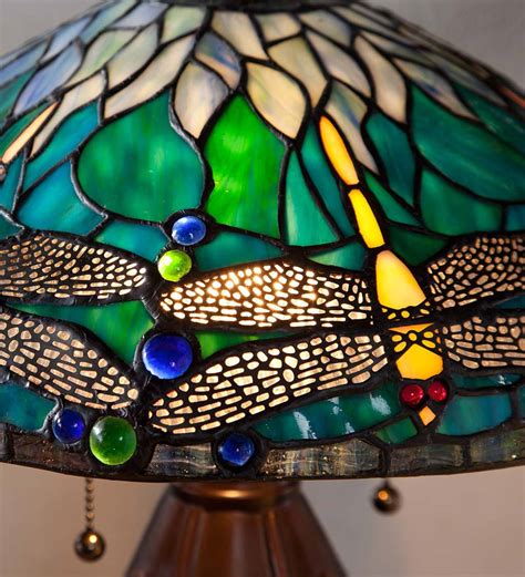 Allendale Dragonfly Tiffany Stained Glass Table Lamp Lamps And