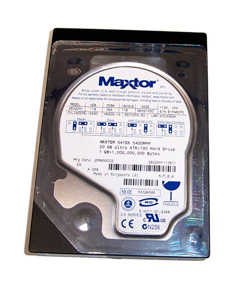 Maxtor 2b020h1 Fireball 541dx 20gb 5400rpm 2mb 35 Ata133 Hard Disk