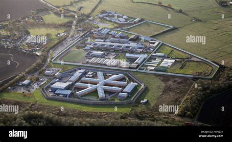 Aerial View Of Hmp Onley Prison Near Rugby Northamptonshire Uk Stock