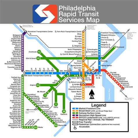 Transit Maps Submission Unofficial Map Philadelphia Septa Rapid