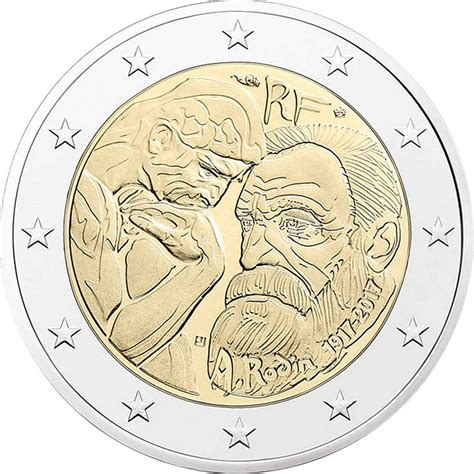2 Euro Gedenkmünze Frankreich 2017 Bankfrisch Auguste Rodin Ebay