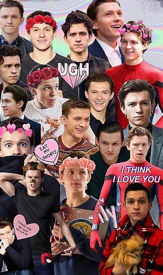 Tom holland wallpapers for free download. "Tom Holland Collage" Poster von yiole | Redbubble