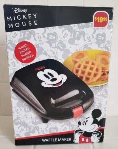 Disney Mickey Mouse Waffle Maker Iron New Nib Non Stick Shaped Intertek