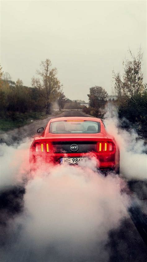 Mustang Gt Burnout Iphone Wallpaper Ford Mustang Gt Mustang Cars Ford