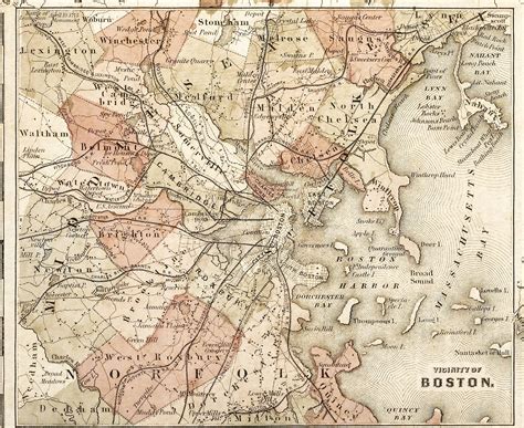 Map Of Massachusetts 1865 Massachusetts Map Vintage Map Restoration