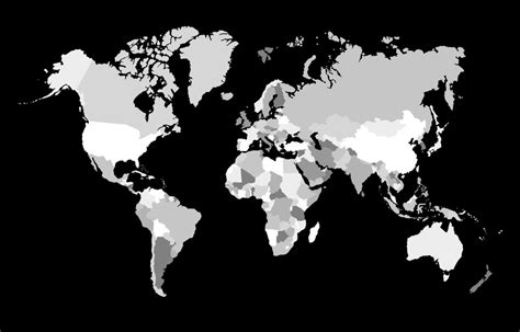 Mapa Mundi Preto E Branco 21510101 Vetor No Vecteezy