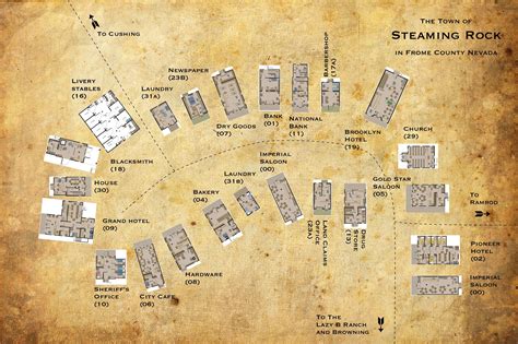 Old West Town Town Map West Map