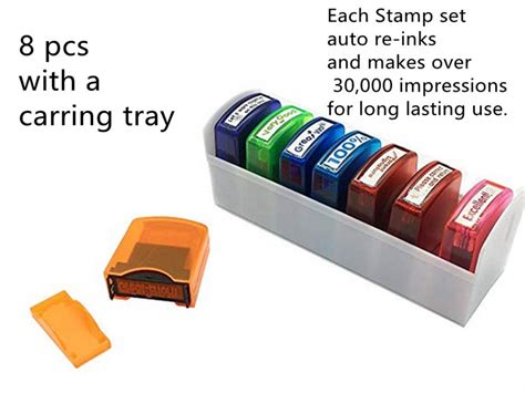 Swity Home Self Inking Teacher Stamp Set Mess Free Motivation Teacher Grading Stamp Set Teachers