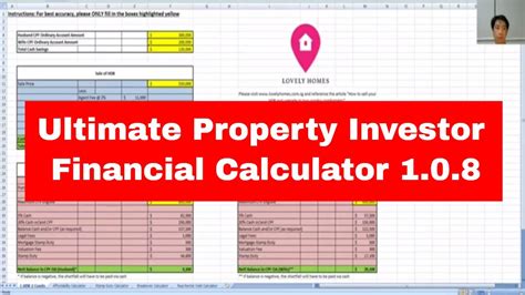 Ultimate Property Investor Financial Calculator 1.0.8 (Updated 29th