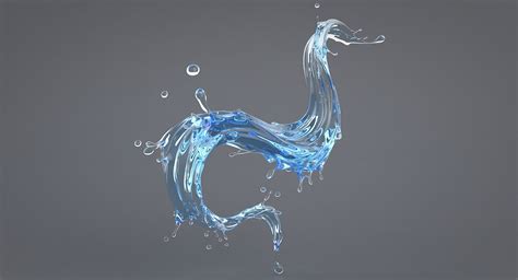 3d Abstract Water Splash Model Turbosquid 1299694