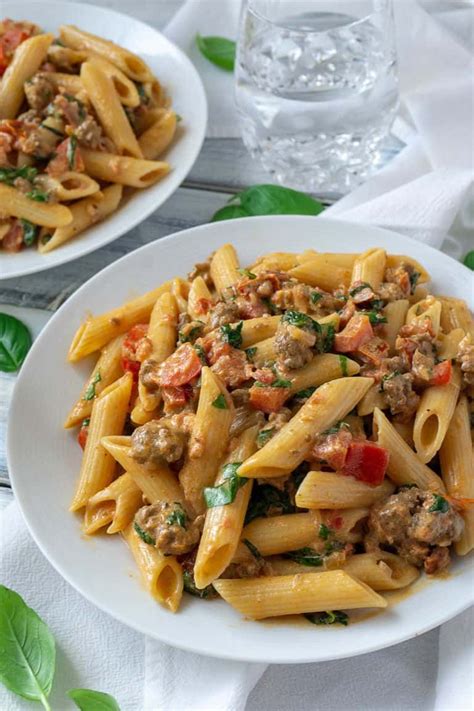 Stir in 1/2 cup cheese; Creamy Italian Sausage and Tomato Pasta | Recipe | Italian ...
