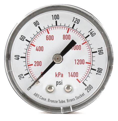 Business Air Compressors And Blowers Large Air Pressure Gauge 0 200 Psi