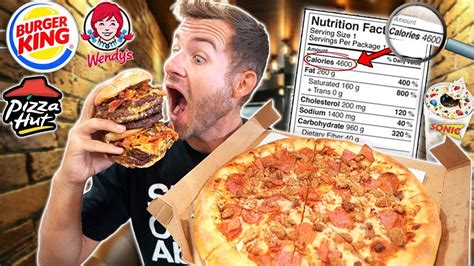 eating the top 10 highest calorie fast food items youtube