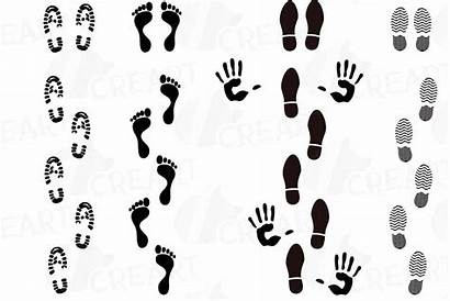 Footprints Human Footprint Handprint Clipart Pack Follow