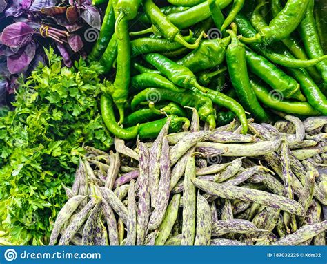 Vegetarian Healthy Food Concept Spread Parsley Green Peas Basil
