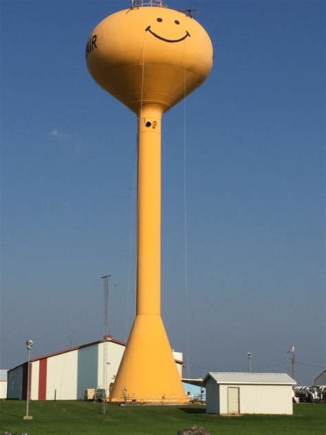 Smiley Face Water Tower Fine Line Books