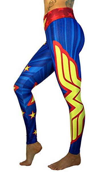 S2 Activewear Wonder Woman Superhero Leggings Yoga Pants Compression