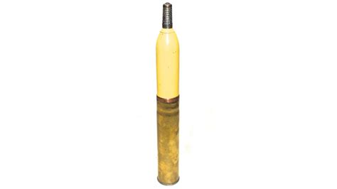 Excellent Condition Ww1 French 75mm Shrapnel Shell With Long Fuse Mjl
